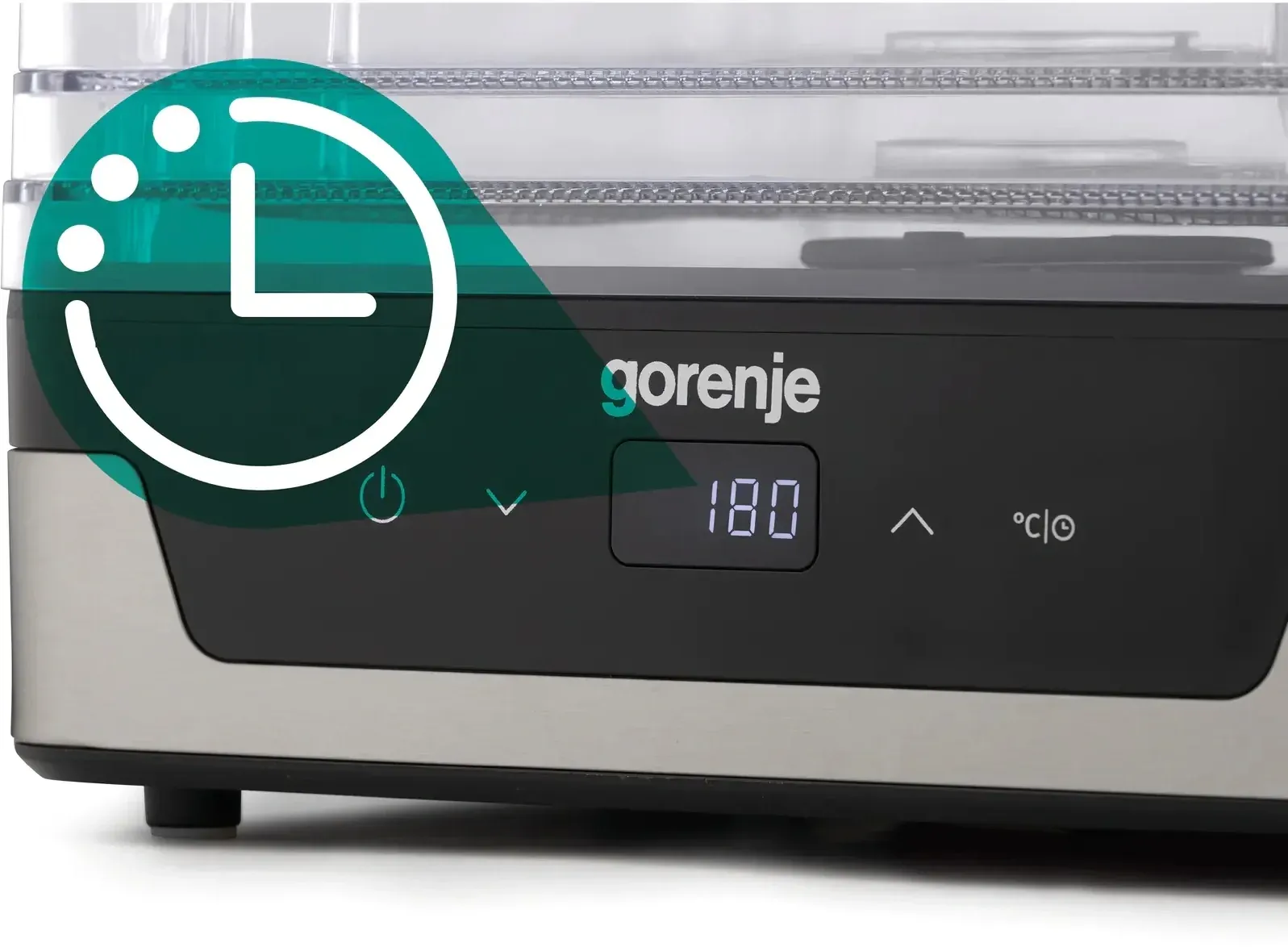 Сушка для фруктов и овощей Gorenje FDK400DE 5под. 240Вт нержавеющая сталь - фото 4