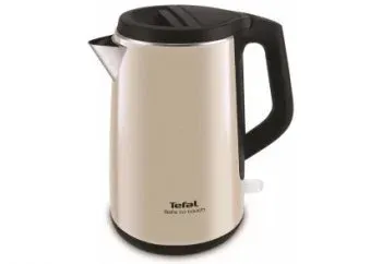 Чайник электрический Tefal KO371 I30 Safe to touch 1.5л. 2200Вт бежевый/черный корпус: металл 7211001804 - фото 2