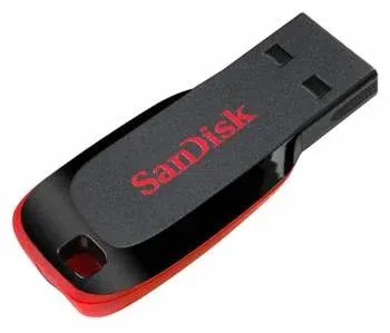 Флеш Диск Sandisk 128Gb Cruzer Blade SDCZ50-128G-B35 USB2.0 черный/красный, 128 ГБ - фото 2