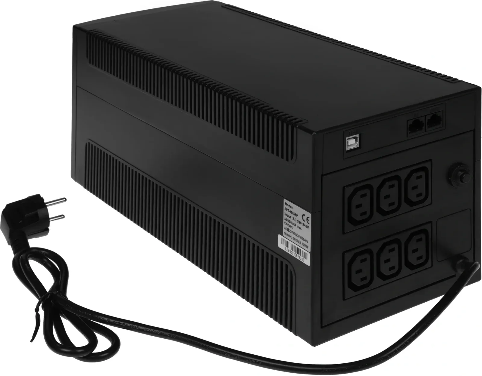 Источник бесперебойного питания Powercom Raptor RPT-1025AP 615Вт 1025ВА черный - фото 5