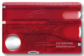 Швейцарская карта Victorinox SwissCard Nailcare 0.7240.T красный полупрозрачный коробка подарочная - фото 3
