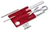 Швейцарская карта Victorinox SwissCard Nailcare 0.7240.T красный полупрозрачный коробка подарочная - фото 6