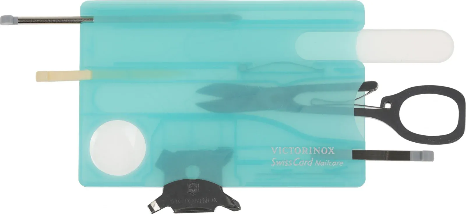Швейцарская карта Victorinox SwissCard Nailcare 0.7240.T21 бирюзовый полупрозрачный коробка подарочная - фото 7