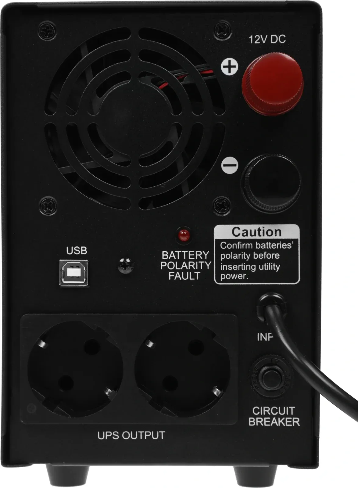 Источник бесперебойного питания Powercom Infinity INF-500 300Вт 500ВА черный/черный без батареи - фото 8