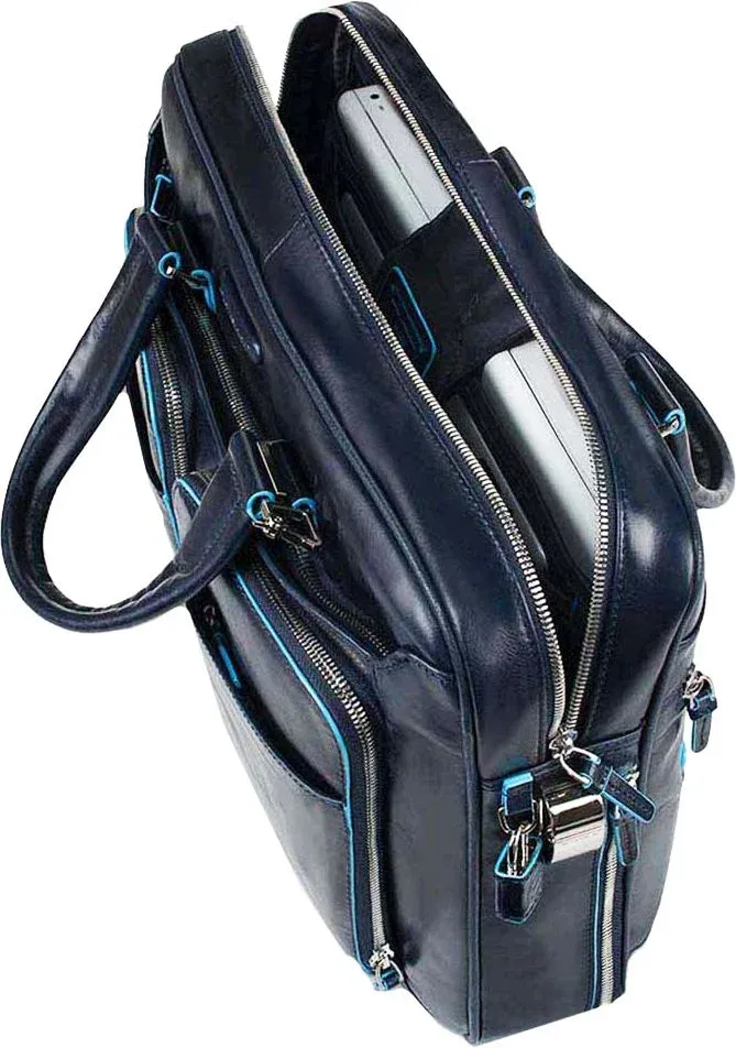 Деловая сумка Piquadro Blue Square CA2849B2/BLU2 с отделением для ноутбука 15 синяя натур.кожа - фото 2
