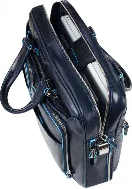 Деловая сумка Piquadro Blue Square CA2849B2/BLU2 с отделением для ноутбука 15 синяя натур.кожа - фото 5