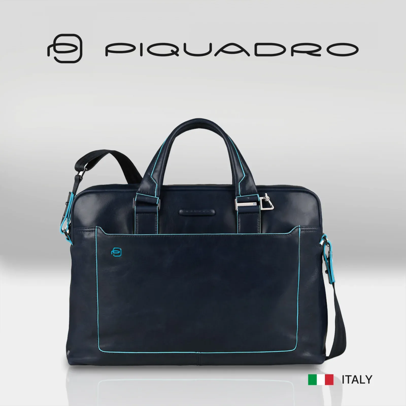 Деловая сумка Piquadro Blue Square CA3335B2/BLU2 с отделением для ноутбука 15 синяя натур.кожа - фото 2