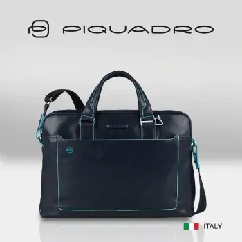 Деловая сумка Piquadro Blue Square CA3335B2/BLU2 с отделением для ноутбука 15 синяя натур.кожа - фото 6