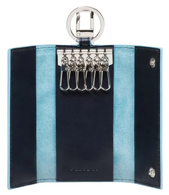 Ключница Piquadro Blue Square PC1397B2/BLU2 синий натур.кожа - фото 1
