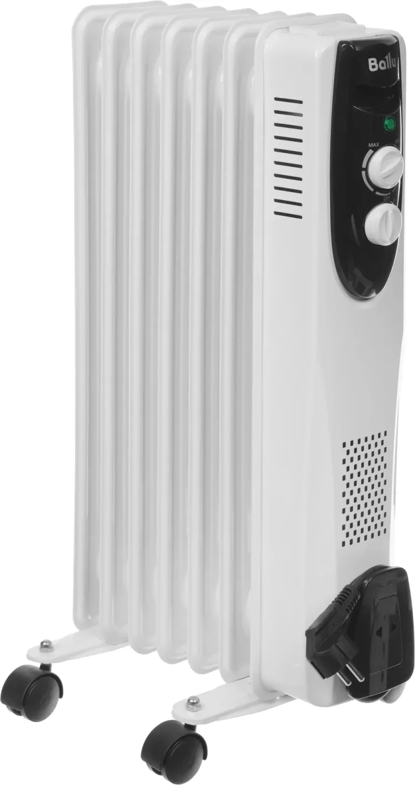 Радиатор масляный Ballu Classic BOH/CL-07WRN 1500Вт белый/черный - фото 3