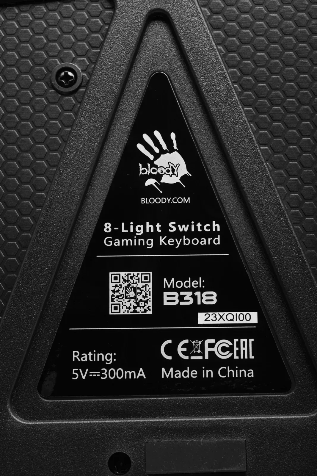 Клавиатура A4Tech B318 черный USB Multimedia for gamer LED подставка для запястий кабель 1.8м - фото 5
