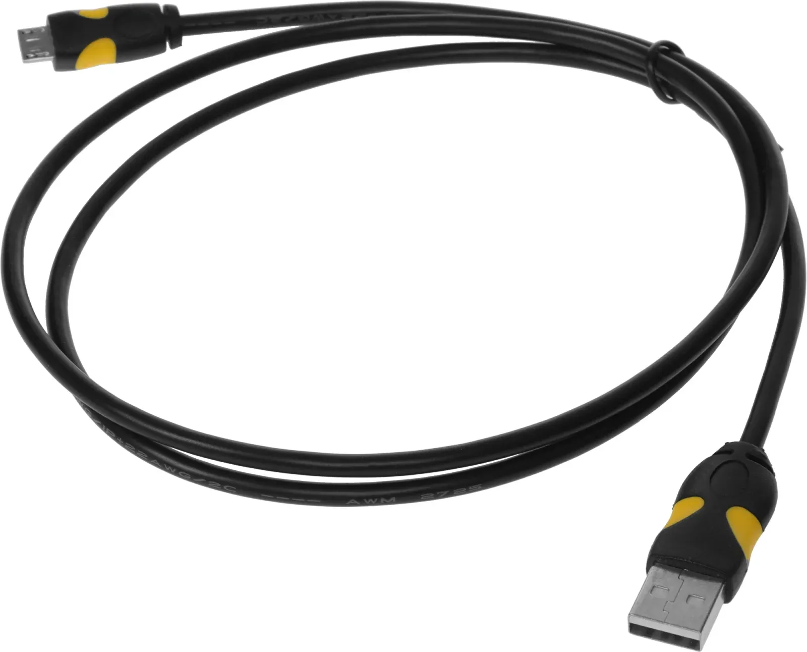 Кабель 2A Smooth Connector USB m-micro USB m 1м черный - фото 2