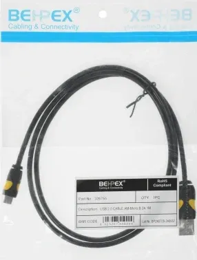 Кабель 2A Smooth Connector USB m-micro USB m 1м черный - фото 5