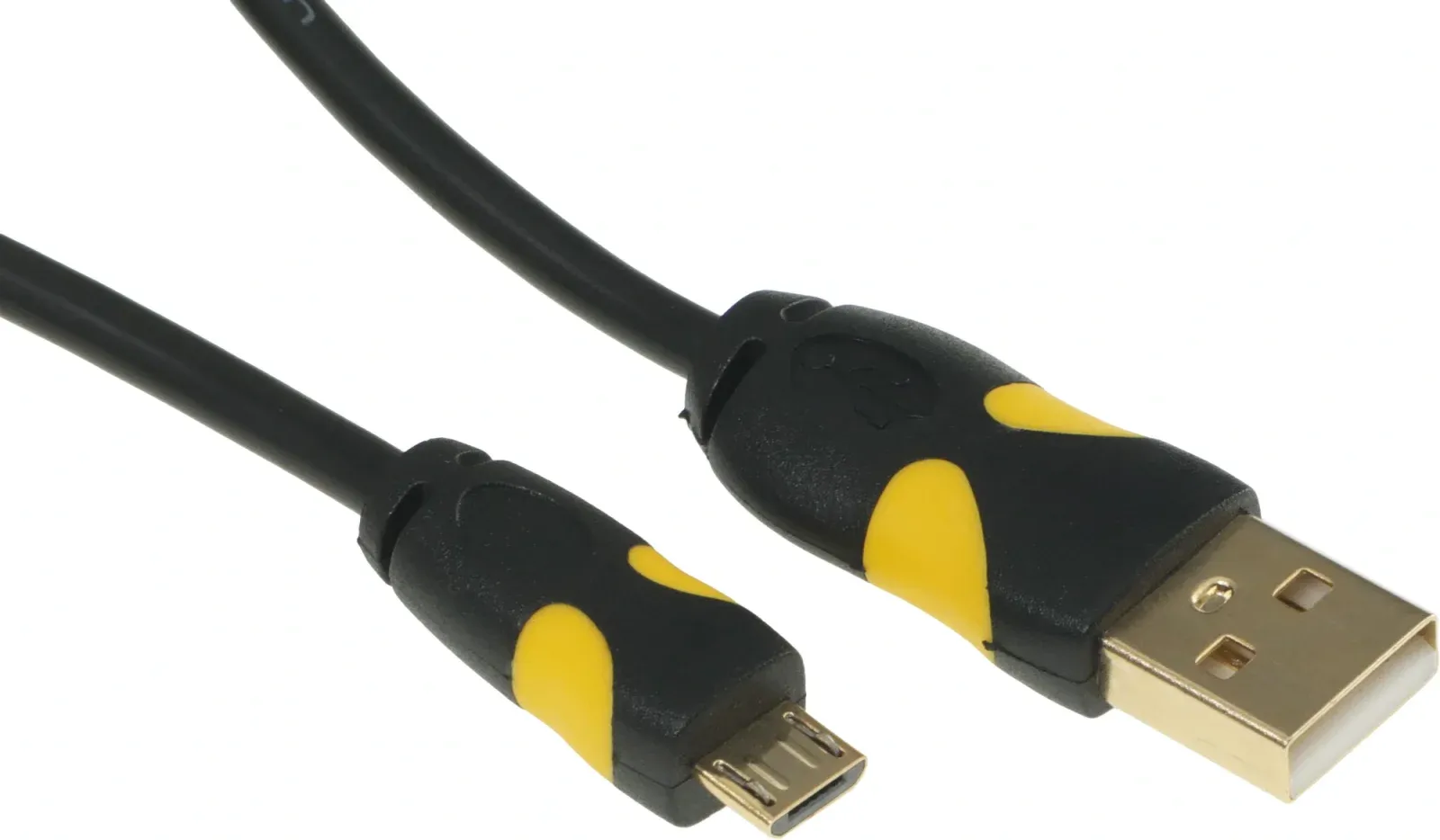 Кабель 2A Smooth connector USB m-micro USB m 1.5м черный - фото 1