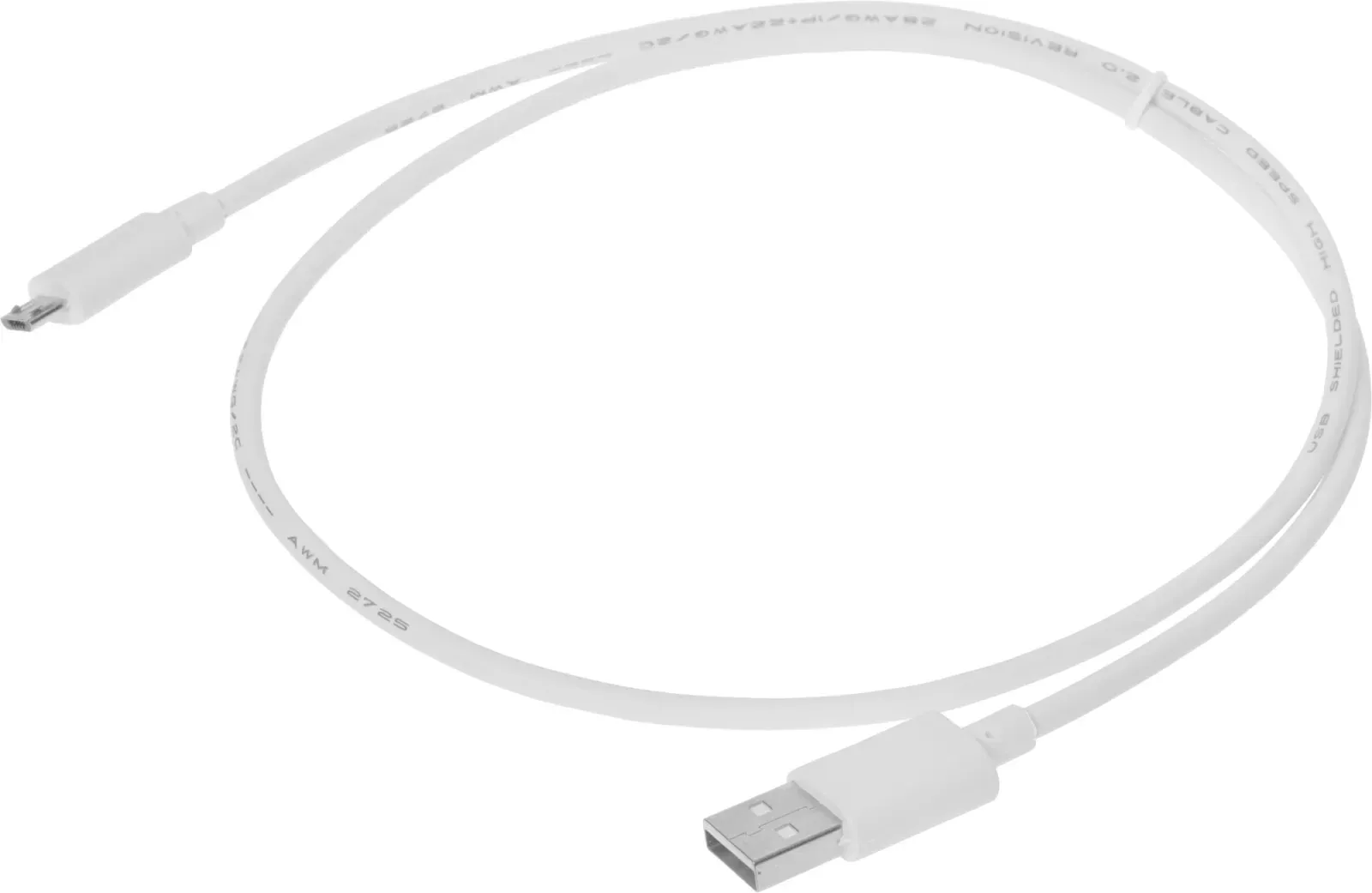 Кабель 2A Square USB m-micro USB m 0.75м белый - фото 2