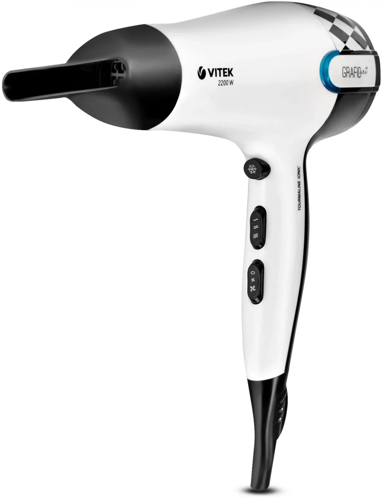 Фен Vitek VT-2299 W 2200Вт белый/черный 2299-VT-01 - фото 3