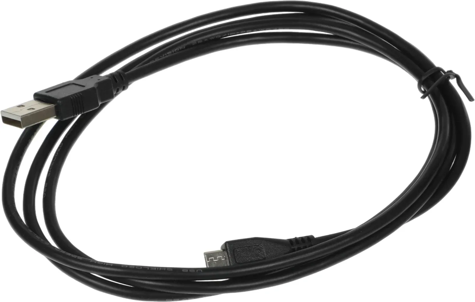 Кабель USB m-micro USB m 1.5м черный - фото 2