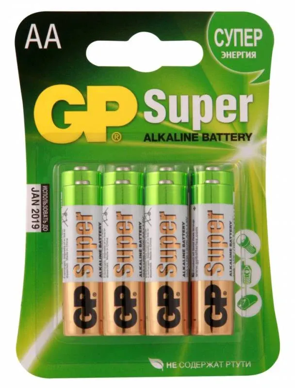 Батарея GP Super Alkaline 15A LR6 AA 8шт