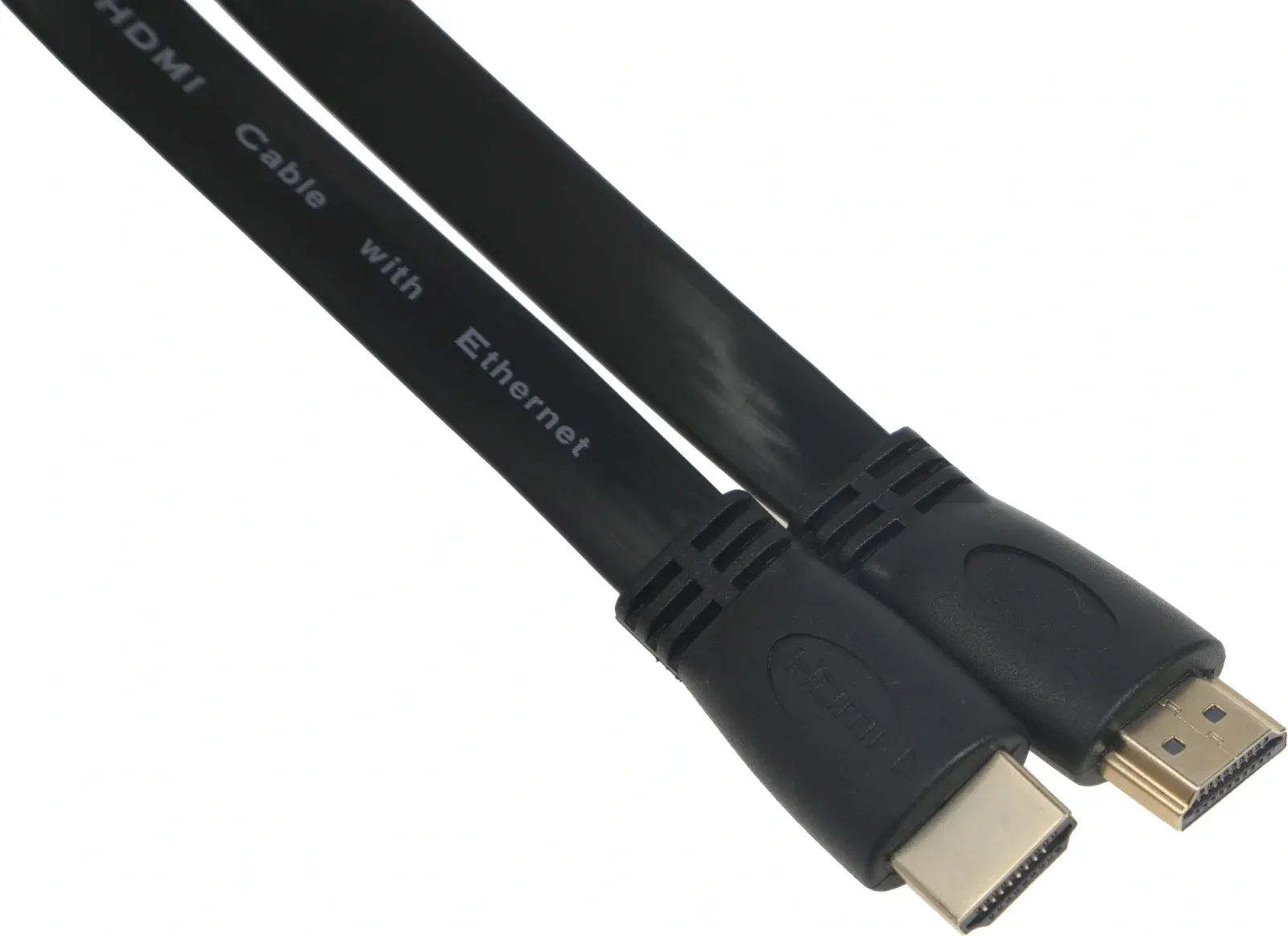 Кабель аудио-видео High Speed ver.1.4 Flat HDMI m/HDMI m 1.5м. позолоч.конт. черный