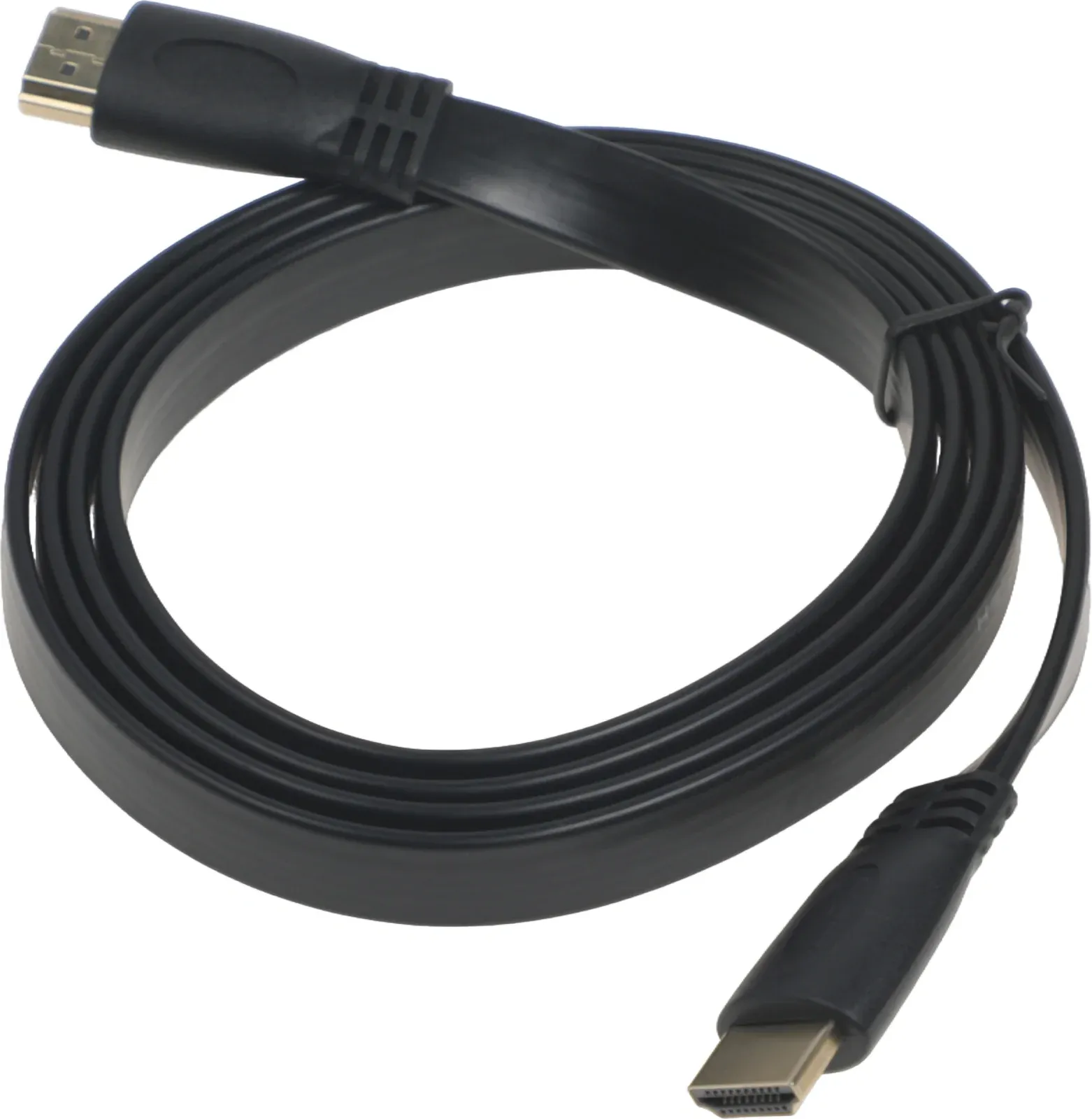 Кабель аудио-видео High Speed ver.1.4 Flat HDMI m/HDMI m 1.5м. позолоч.конт. черный - фото 3