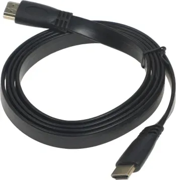 Кабель аудио-видео High Speed ver.1.4 Flat HDMI m/HDMI m 1.5м. позолоч.конт. черный - фото 6