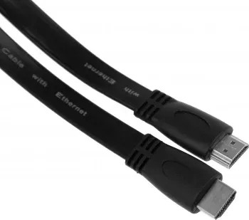 Кабель аудио-видео High Speed ver.1.4 Flat HDMI m/HDMI m 2м. черный - фото 4