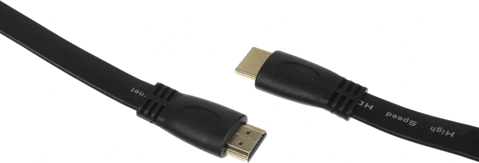 Кабель аудио-видео High Speed ver.1.4 Flat HDMI m/HDMI m 5м. позолоч.конт. черный - фото 4