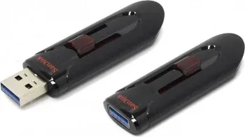 Флеш Диск Sandisk 16Gb Cruzer Glide SDCZ600-016G-G35 USB3.0 черный, 16 ГБ - фото 4