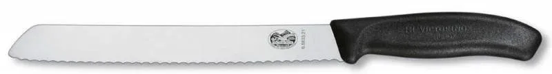 Нож кухонный Victorinox Swiss Classic 6.8633.21B стальной для хлеба лезв.210мм серрейт. заточка черный блистер - фото 2