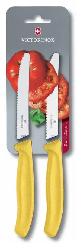 Набор ножей кухон. Victorinox Swiss Classic Paring 6.7836.L118B компл.:2предм. желтый блистер - фото 1