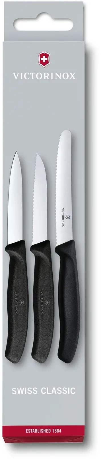 Набор ножей кухон. Victorinox Swiss Classic Paring 6.7113.3 компл.:3предм. черный европодвес - фото 2