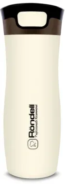 Термокружка для напитков Rondell Latte RDS-496 0.4л. бежевый картонная коробка - фото 5