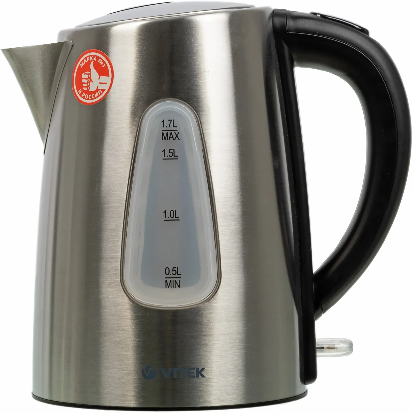 Чайник электрический Vitek VT-7007 1.7л. 2200Вт серебристый корпус: металл/пластик - фото 2