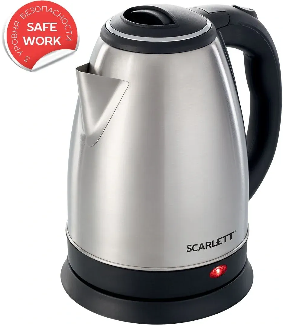 Чайник электрический Scarlett SC-EK21S26 2л. 1800Вт серебристый корпус: металл/пластик EK21S26 - фото 4