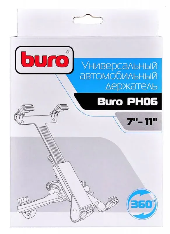 Автомобильный держатель Buro универсальный PH06 черный - фото 6