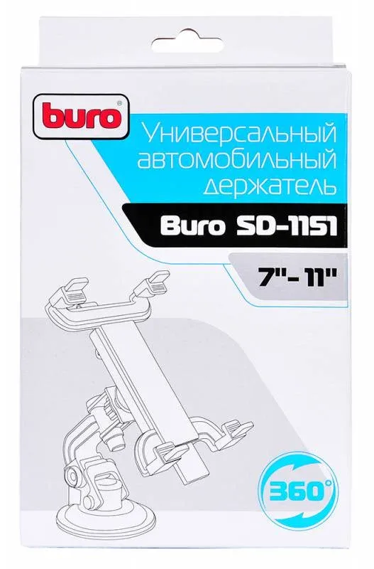 Автомобильный держатель Buro универсальный SD-1151 черный - фото 6