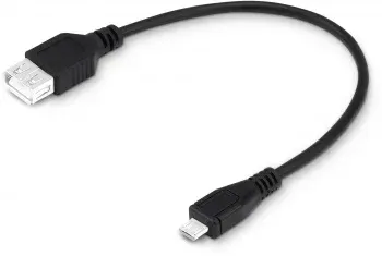 Кабель OTG Buro USB f-micro USB m 0.2м черный - фото 5