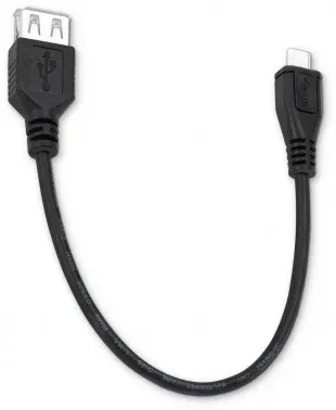 Кабель OTG Buro USB f-micro USB m 0.2м черный - фото 6