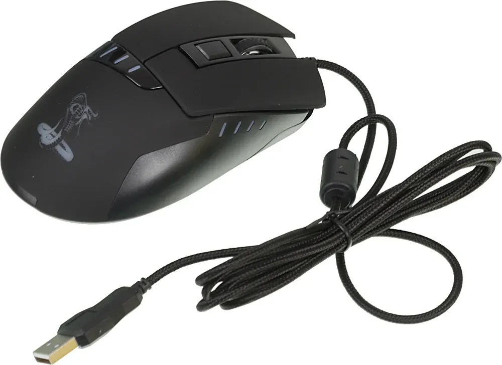 Мышь Оклик 865G Snake черный оптическая 2400dpi USB для ноутбука 6but 368643 - фото 3