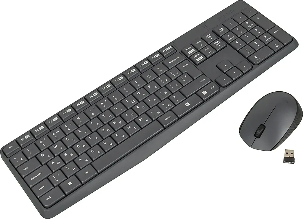 Клавиатура + мышь Logitech MK235 клав:серый мышь:серый USB беспроводная 920-007948 - фото 3