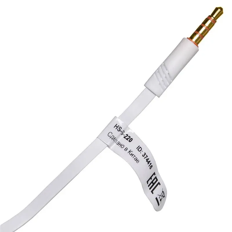 Гарнитура внутриканальные Оклик HS-S-220 1.1м белый проводные в ушной раковине D2W - фото 2