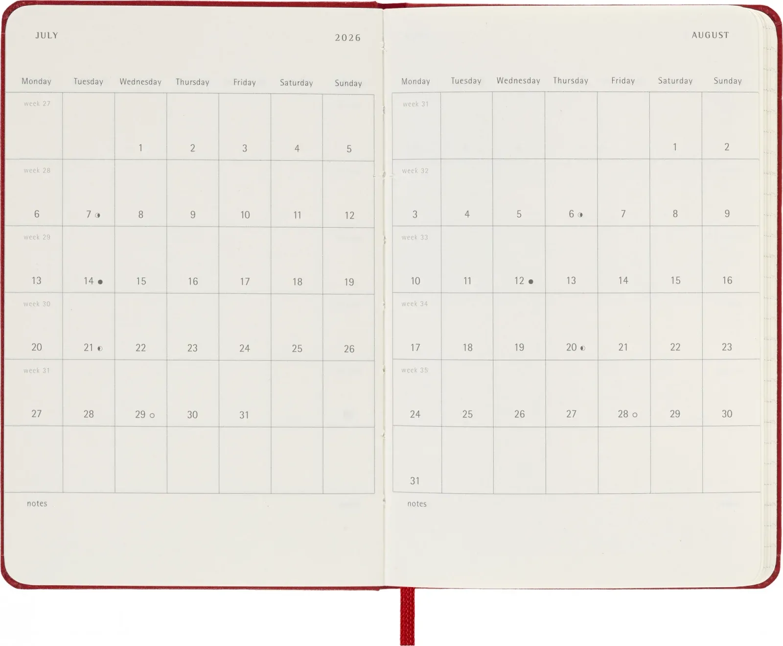 Ежедневник Moleskine CLASSIC Pocket 90x140мм 400стр. красный - фото 4