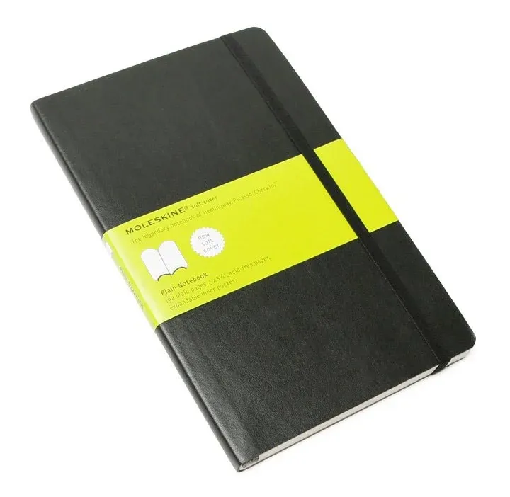 Блокнот Moleskine CLASSIC SOFT QP618 Large 130х210мм 192стр. нелинованный мягкая обложка черный - фото 1