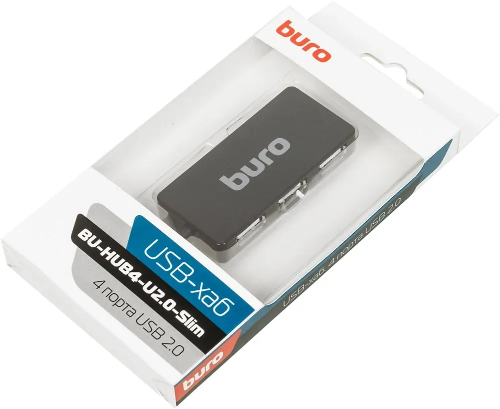 Аксессуары BURO BU-HUB4-U2.0-Slim - фото 1
