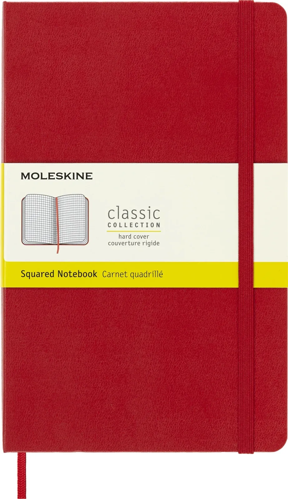Блокнот Moleskine CLASSIC QP061R Large 130х210мм 240стр. клетка твердая обложка красный - фото 1