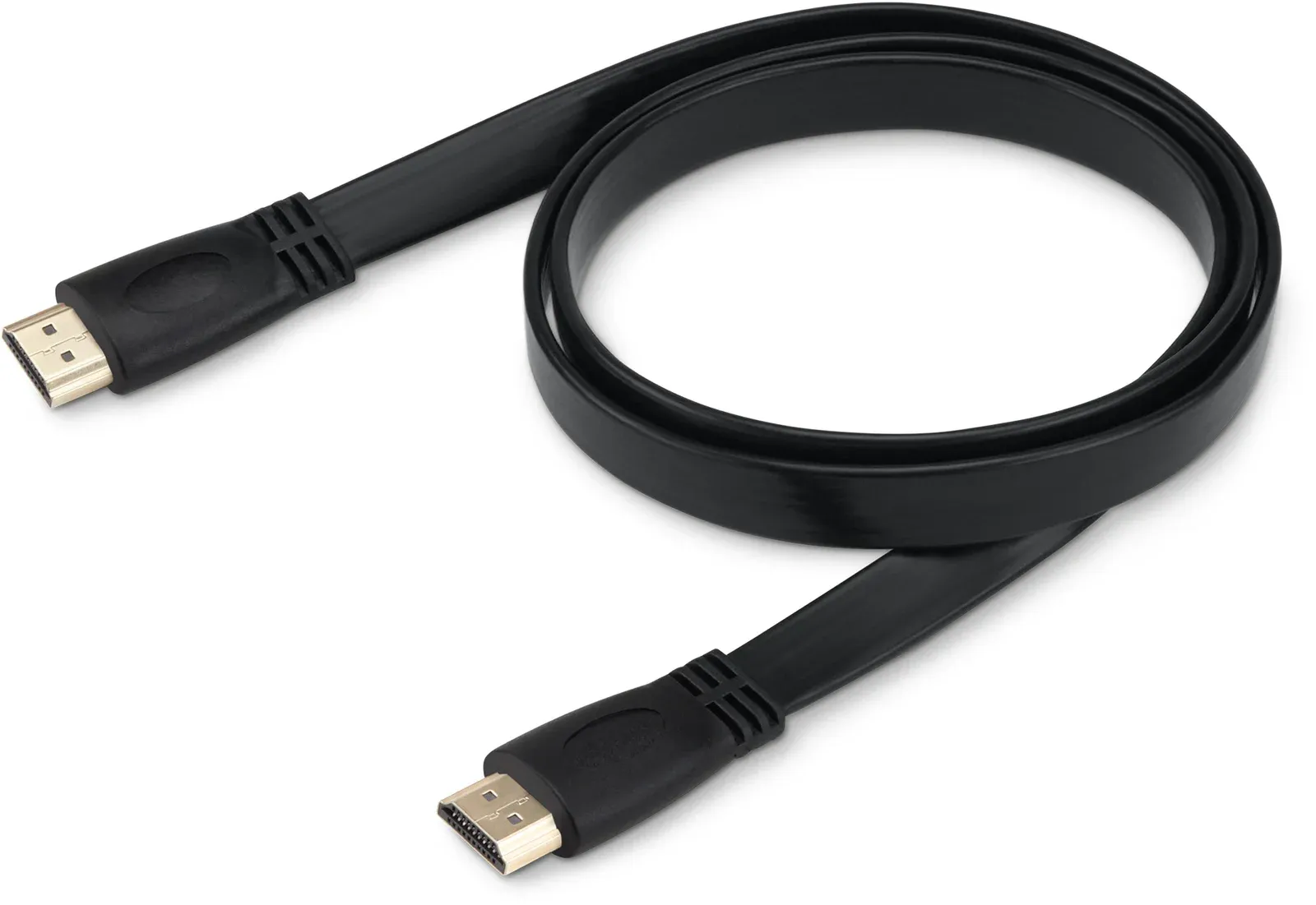Кабель аудио-видео Buro HDMI 1.4 Flat HDMI m/HDMI m 1м. черный BHP HDMI 1 - фото 2