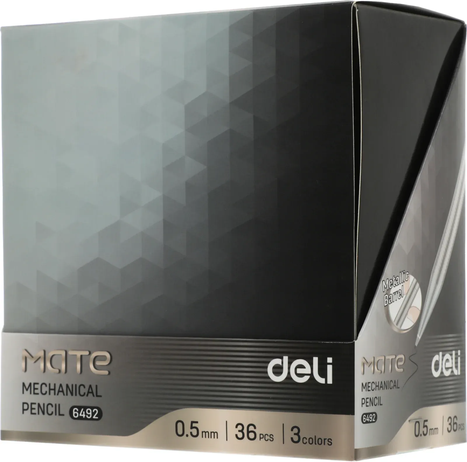 Карандаш мех. Deli E6492 Elite 0.5мм металл ассорти дисплей ластик - фото 5