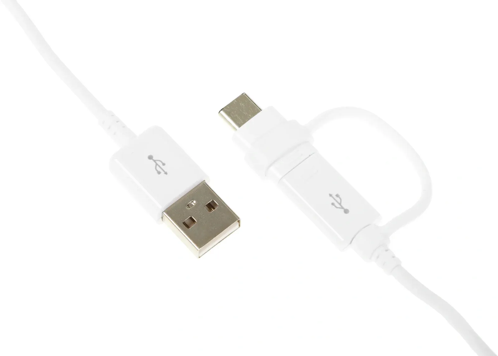 Кабель Samsung EP-DG930DWEGRU USB m-USB Type-C m/micro USB m 1.5м белый - фото 4