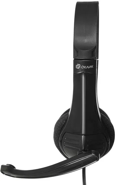 Наушники с микрофоном Оклик HS-M150 черный 2.2м накладные оголовье 428963 - фото 4