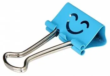 Зажимы Deli 8487 smile 19мм ассорти упак.:40шт пластиковая туба - фото 6